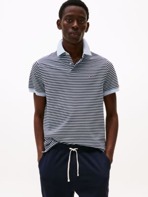 polo 1985 collection regular fit in piqué blue da uomini tommy hilfiger