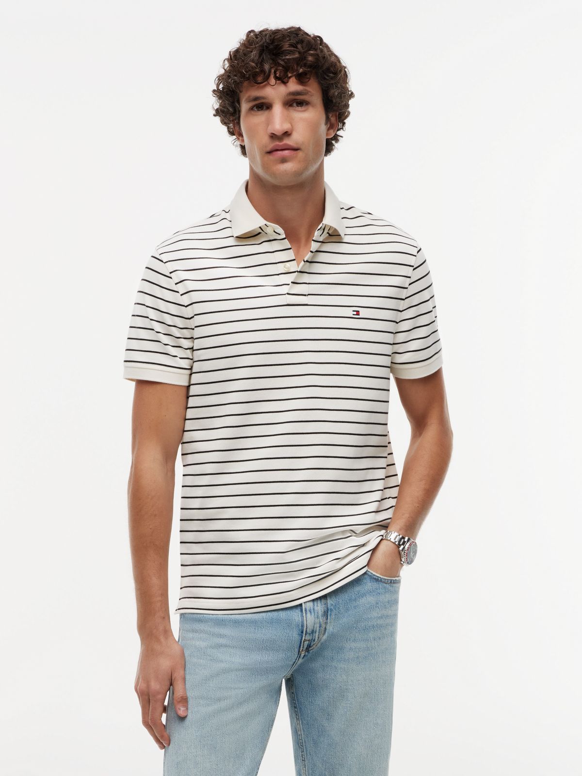 1985 Regular Fit Pique Polo Shirt — White