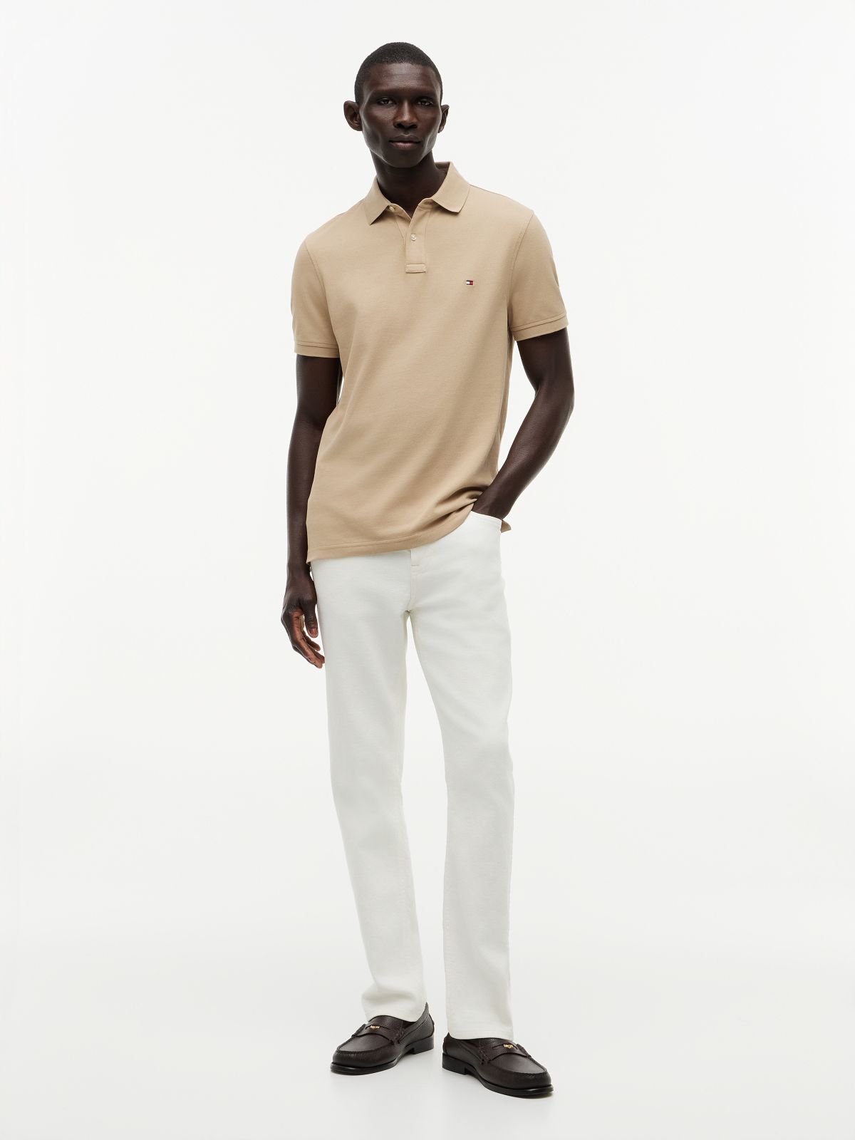 1985 Regular Fit Pique Polo Shirt — Khaki