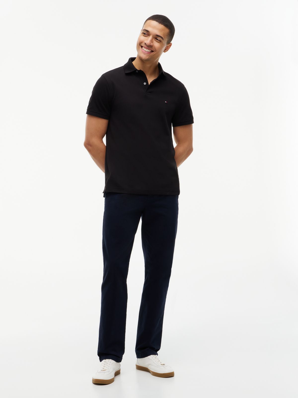 1985 Regular Fit Pique Polo Shirt — Black