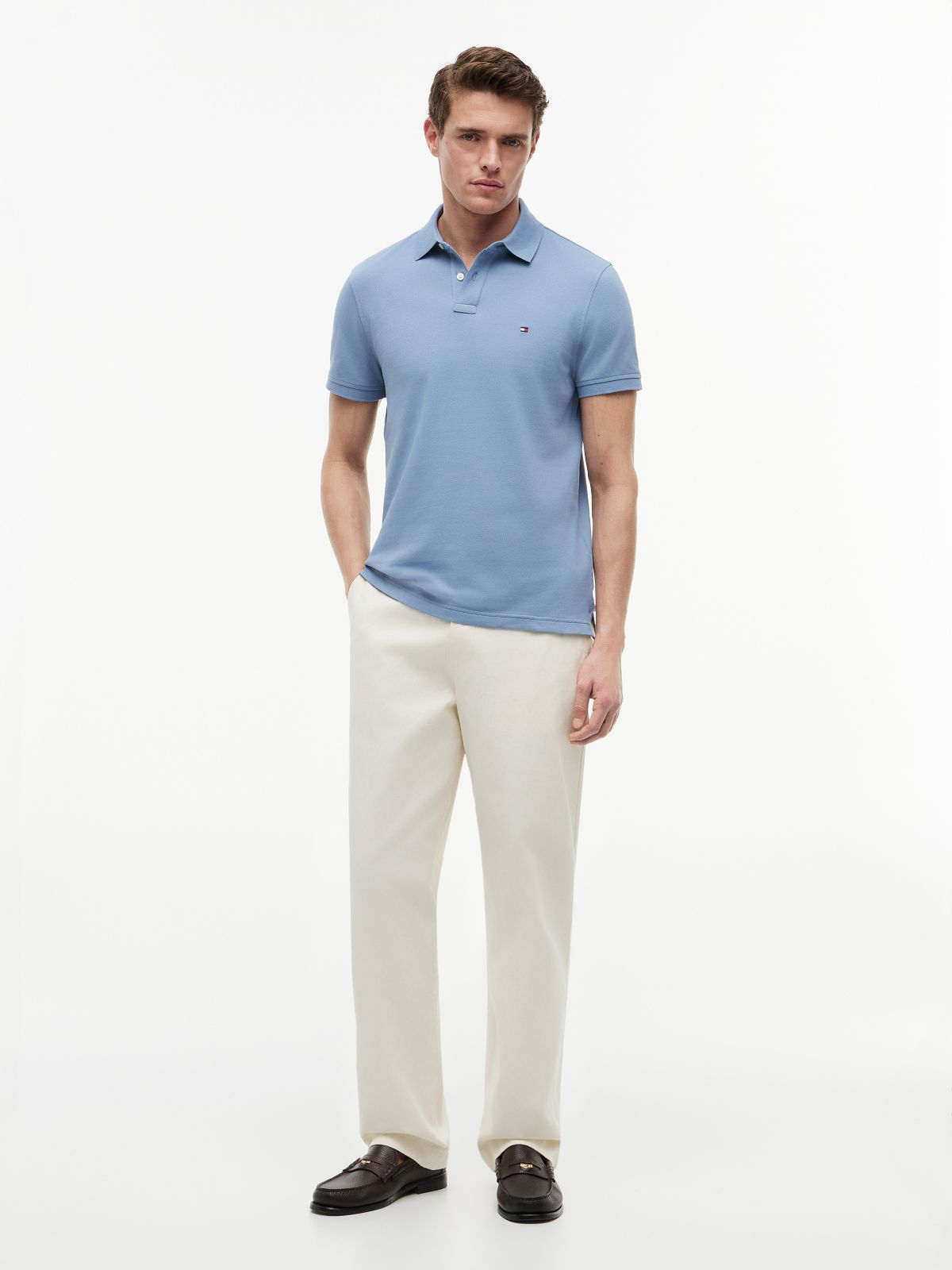 1985 Regular Fit Pique Polo Shirt — Blue