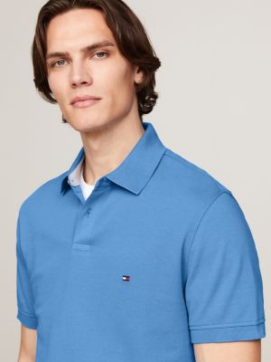 blue 1985 collection regular fit polo shirt for men tommy hilfiger