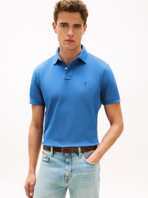 blue 1985 regular fit piqué-poloshirt für herren - tommy hilfiger