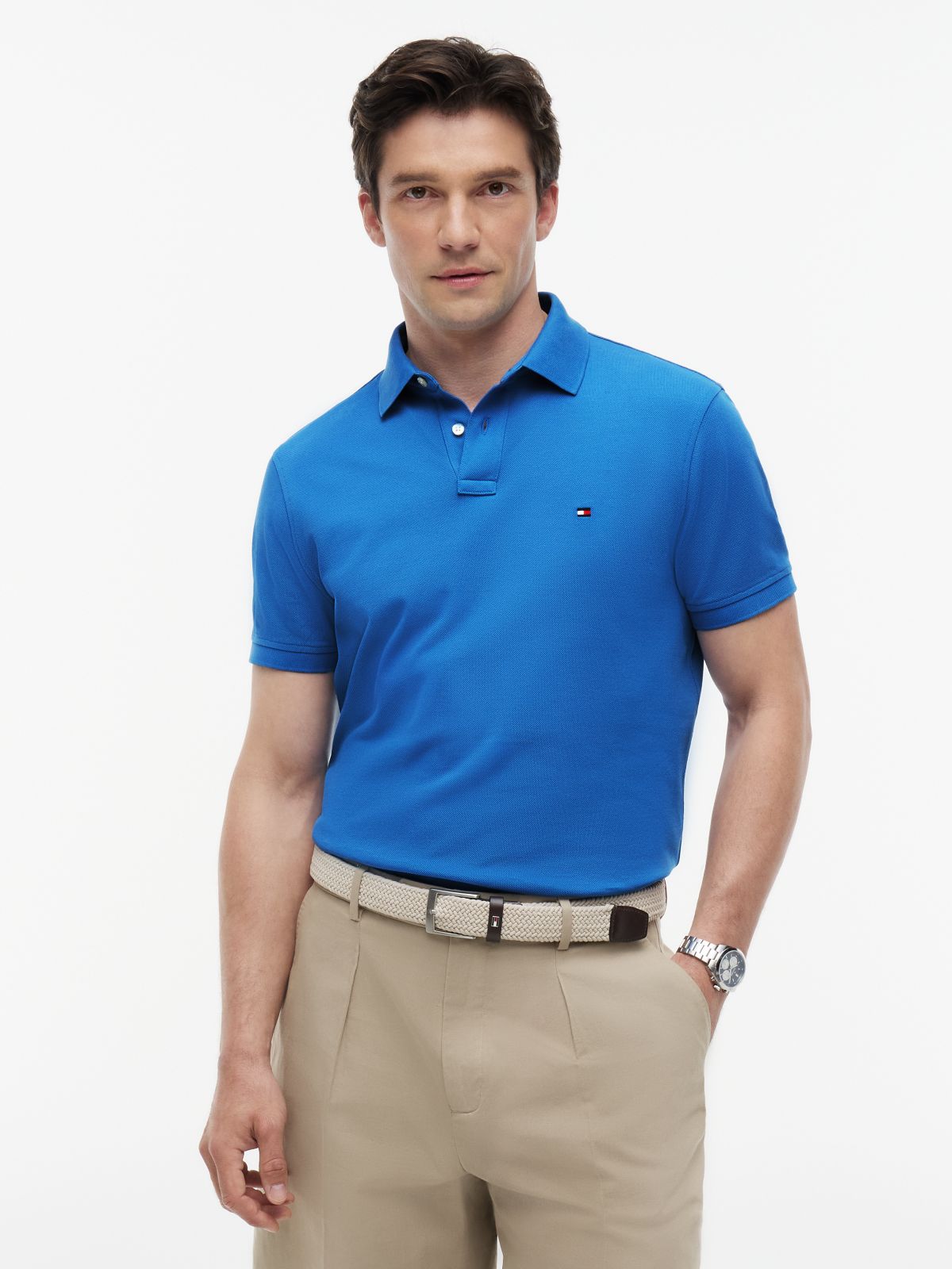 1985 Regular Fit Pique Polo Shirt — Blue