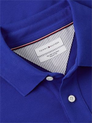 blue 1985 regular fit pique polo shirt for men tommy hilfiger