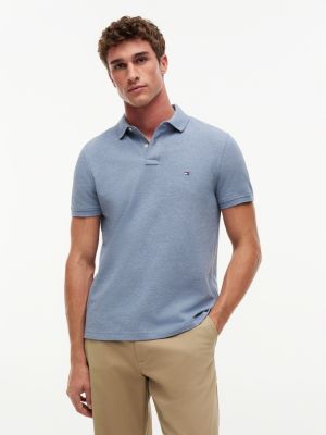 polo en piqué coupe standard 1985 blue pour hommes tommy hilfiger