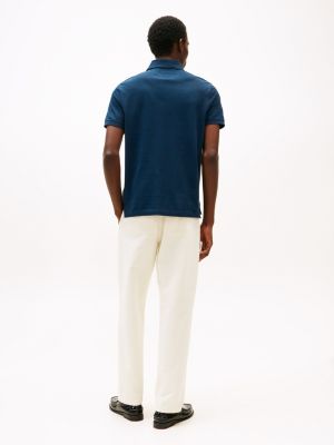 blue 1985 regular fit polo shirt for men tommy hilfiger