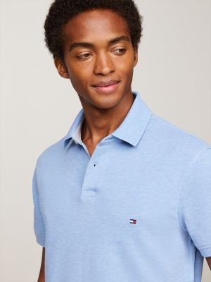 polo 1985 collection regular fit in piqué blu da uomini tommy hilfiger