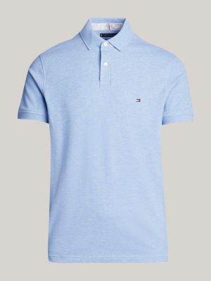 polo 1985 collection regular fit in piqué blu da uomini tommy hilfiger