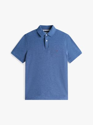 blauw regular fit polo uit de 1985 collection voor heren - tommy hilfiger