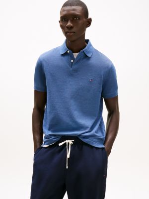 blue regular fit polo uit de 1985 collection voor heren - tommy hilfiger