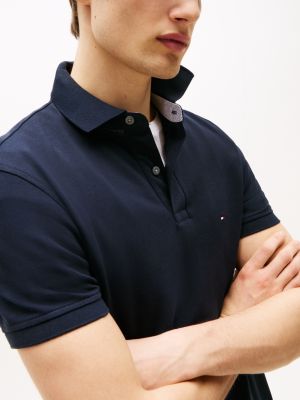 blue 1985 collection regular fit polo shirt for men tommy hilfiger