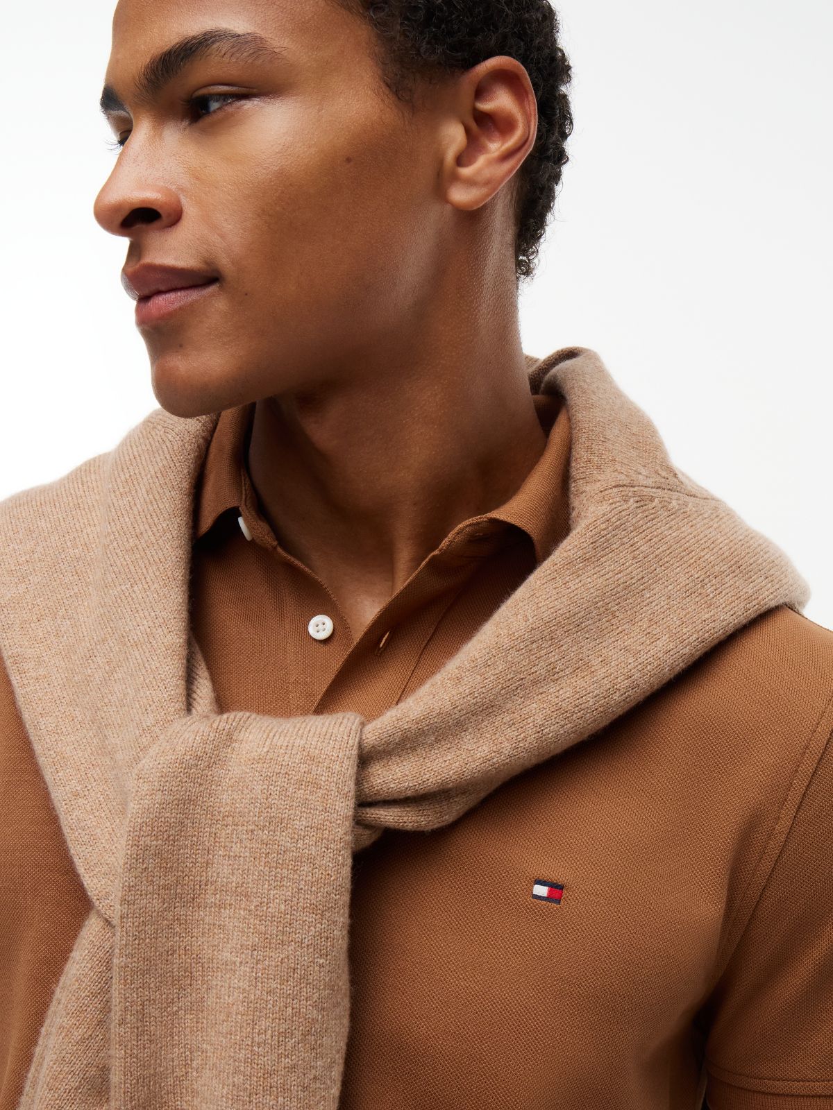 1985 Regular Fit Pique Polo Shirt — Brown
