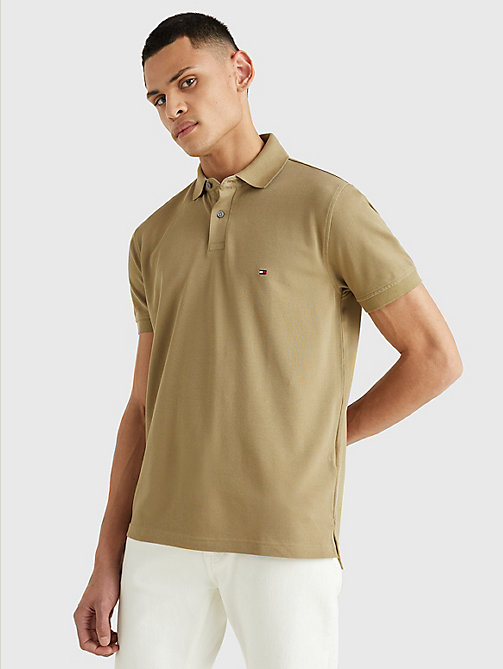 brown 1985 collection th flex polo for men tommy hilfiger