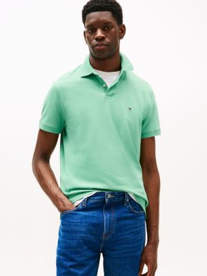 green regular fit polo uit de 1985 collection voor heren - tommy hilfiger