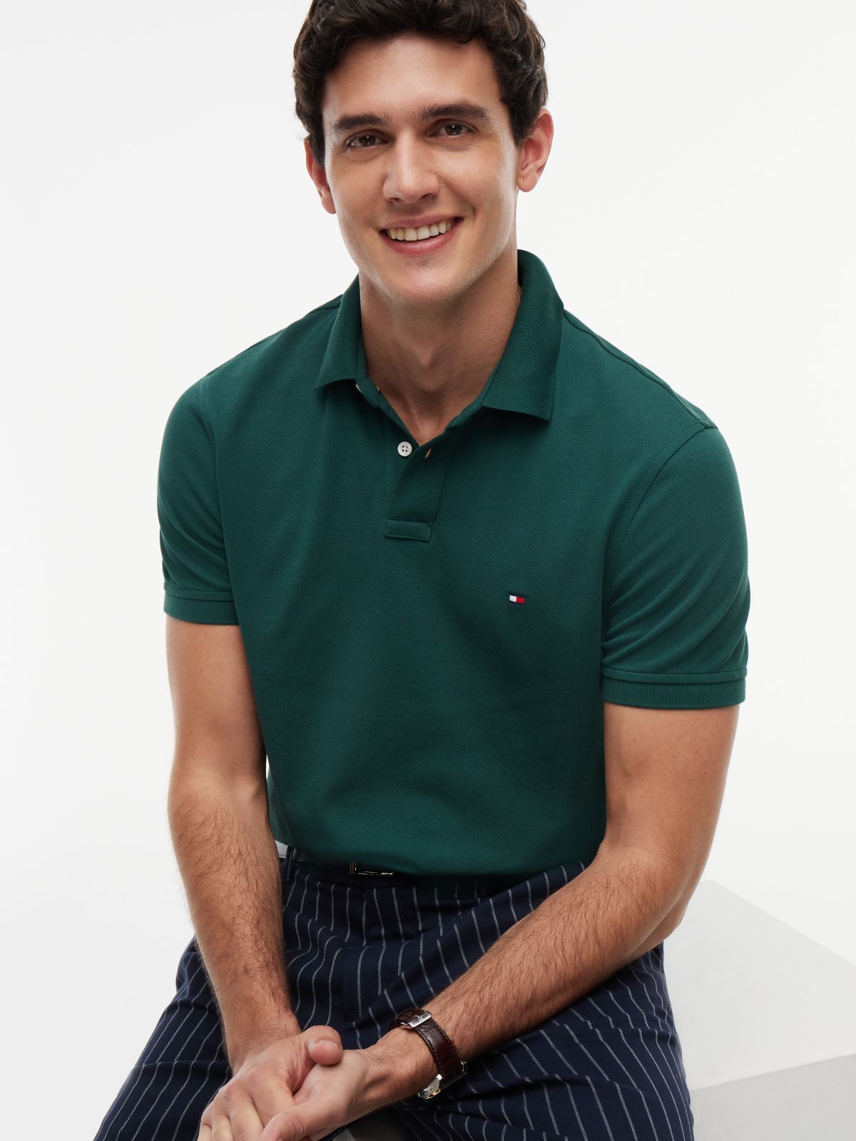 1985 Regular Fit Pique Polo Shirt — Green