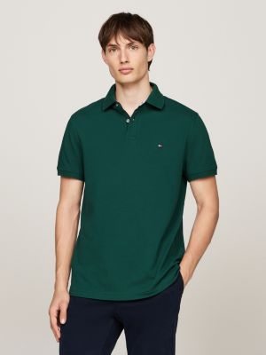 green 1985 collection regular fit polo shirt for men tommy hilfiger