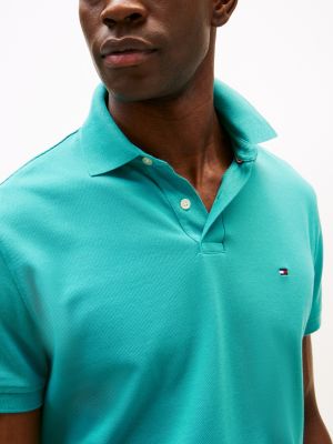 blue 1985 collection regular fit polo shirt for men tommy hilfiger