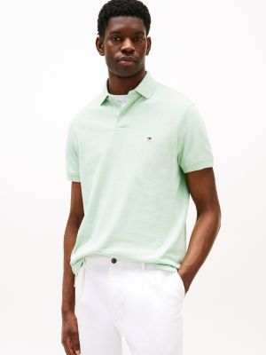 green regular fit polo uit de 1985 collection voor heren - tommy hilfiger