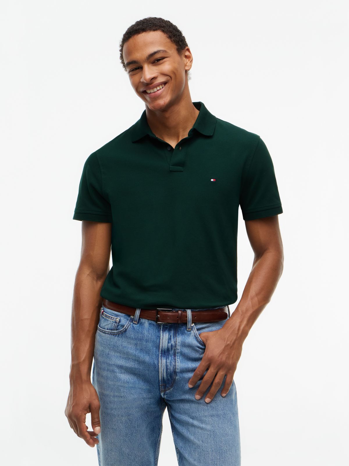 1985 Regular Fit Pique Polo Shirt — Green
