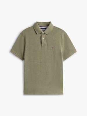 groen 1985 regular fit poloshirt van piqué voor heren - tommy hilfiger