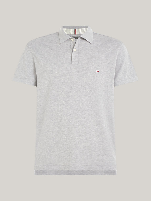 grey 1985 collection regular fit polo for men tommy hilfiger