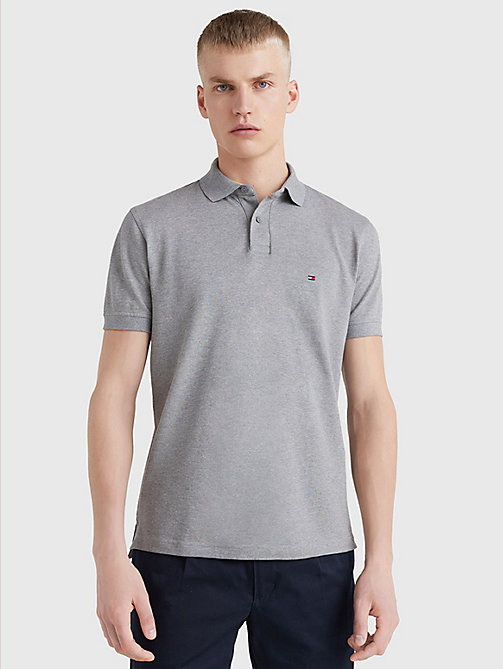 polo coupe standard 1985 collection gris pour hommes tommy hilfiger