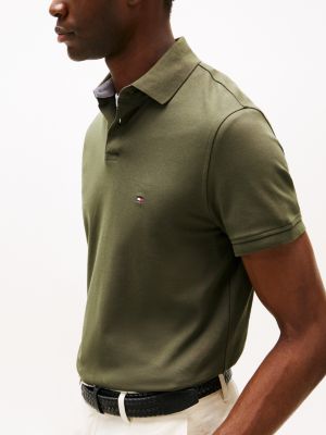 khaki 1985 collection regular fit polo shirt for men tommy hilfiger