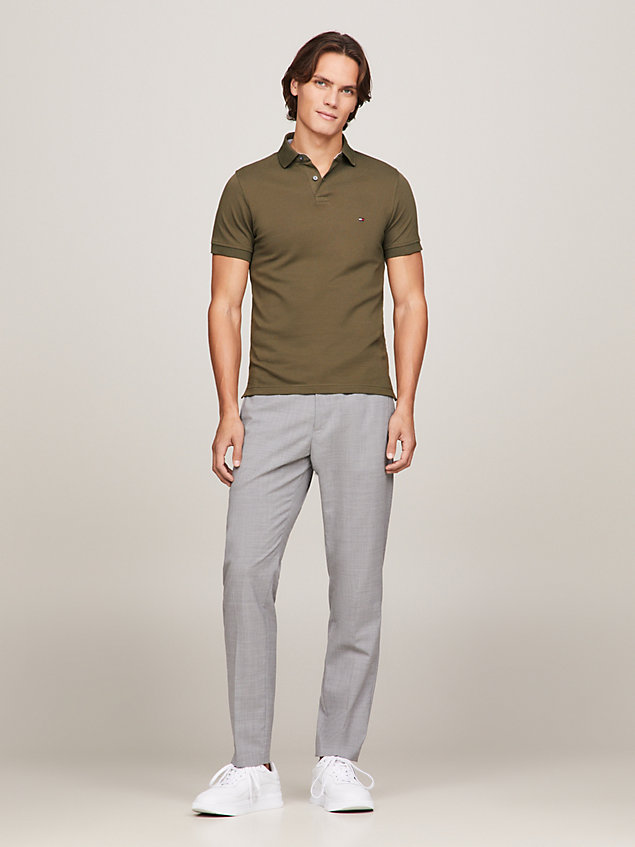 khaki 1985 collection regular fit polo for men tommy hilfiger