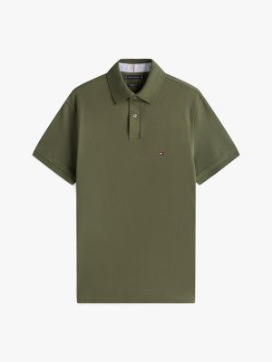 khaki 1985 collection regular fit polo shirt for men tommy hilfiger