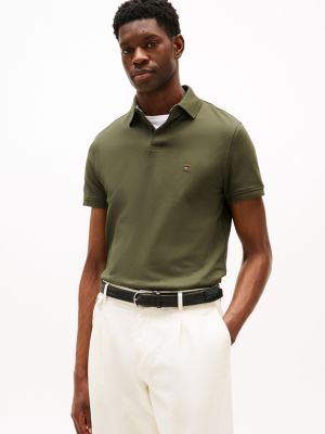 khaki regular fit polo uit de 1985 collection voor heren - tommy hilfiger