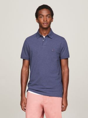 polo 1985 collection de corte regular blue de hombres tommy hilfiger