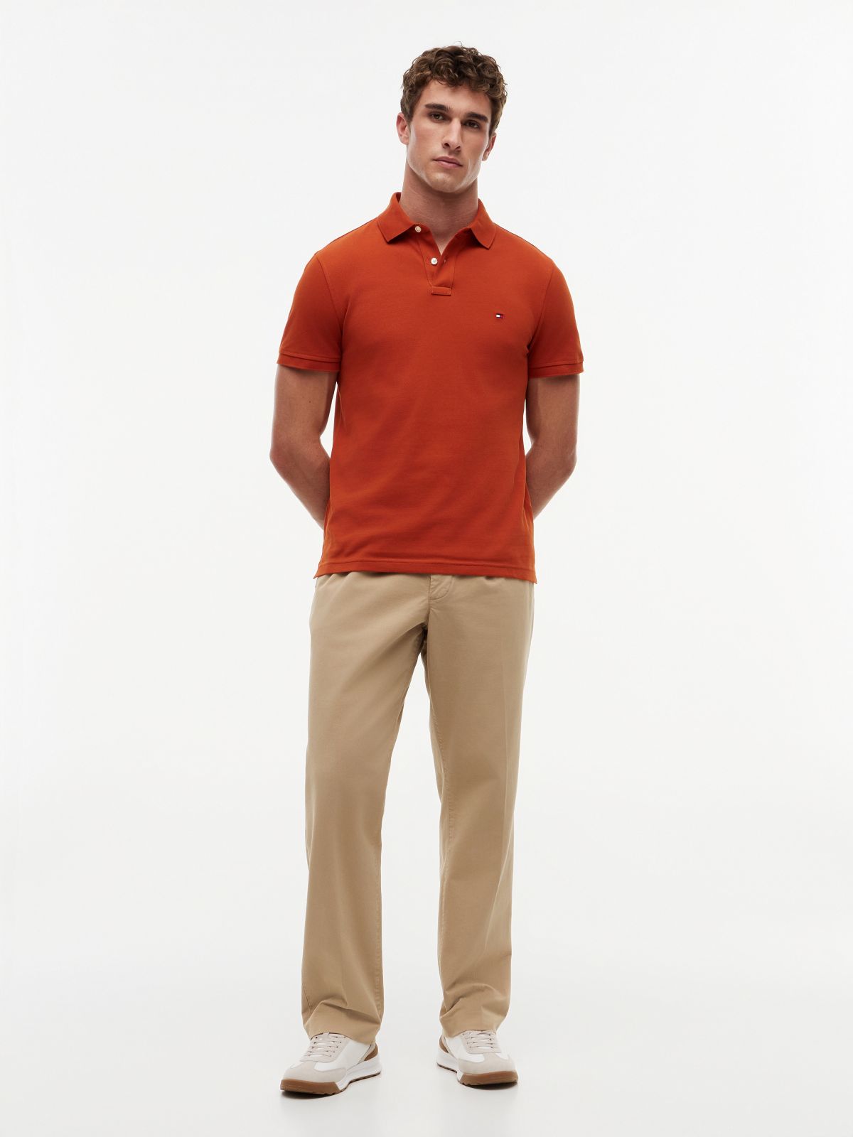 1985 Regular Fit Pique Polo Shirt — Orange