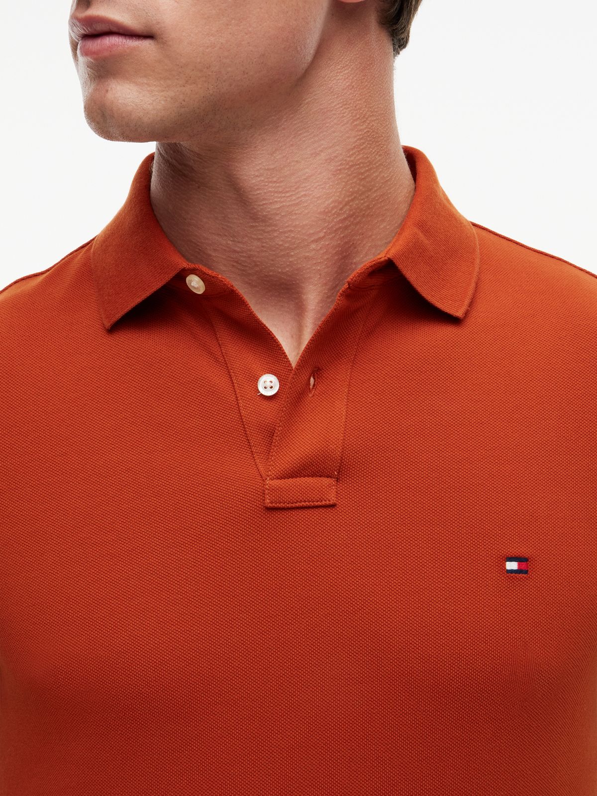 1985 Regular Fit Pique Polo Shirt — Orange