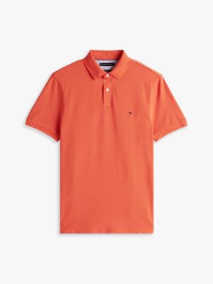 orange 1985 collection regular fit polo shirt for men tommy hilfiger