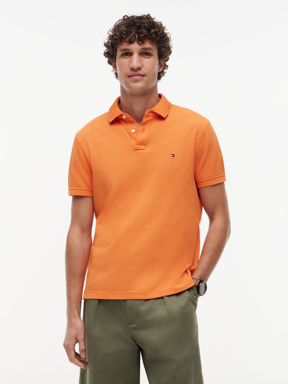 1985 Regular Fit Pique Polo Shirt — Orange