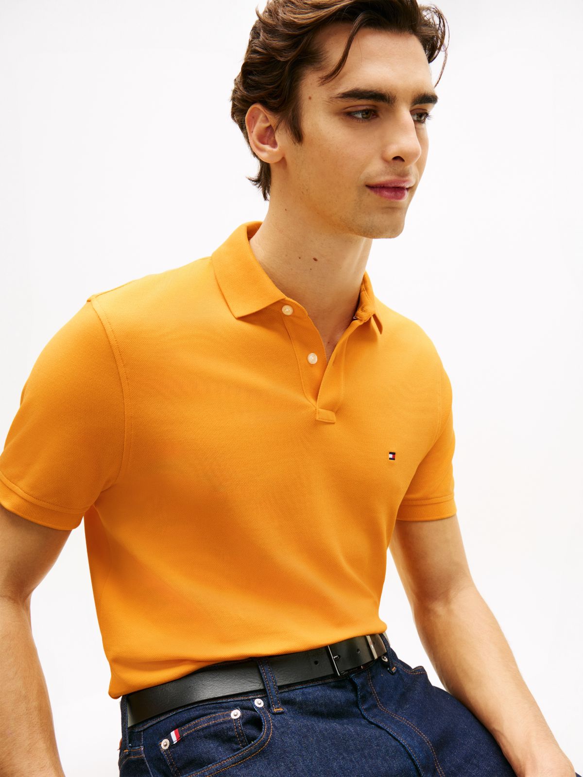 1985 Regular Fit Pique Polo Shirt — Orange