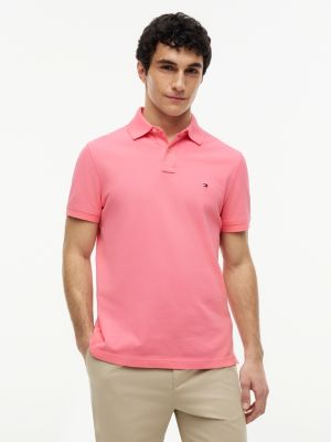 polo en piqué coupe standard 1985 pink pour hommes tommy hilfiger