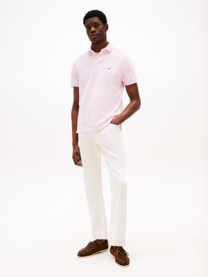 pink 1985 regular fit polo shirt for men tommy hilfiger