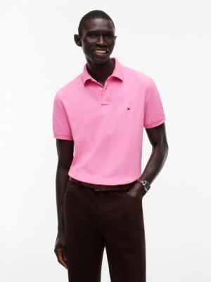 pink 1985 regular fit piqué-poloshirt für herren - tommy hilfiger
