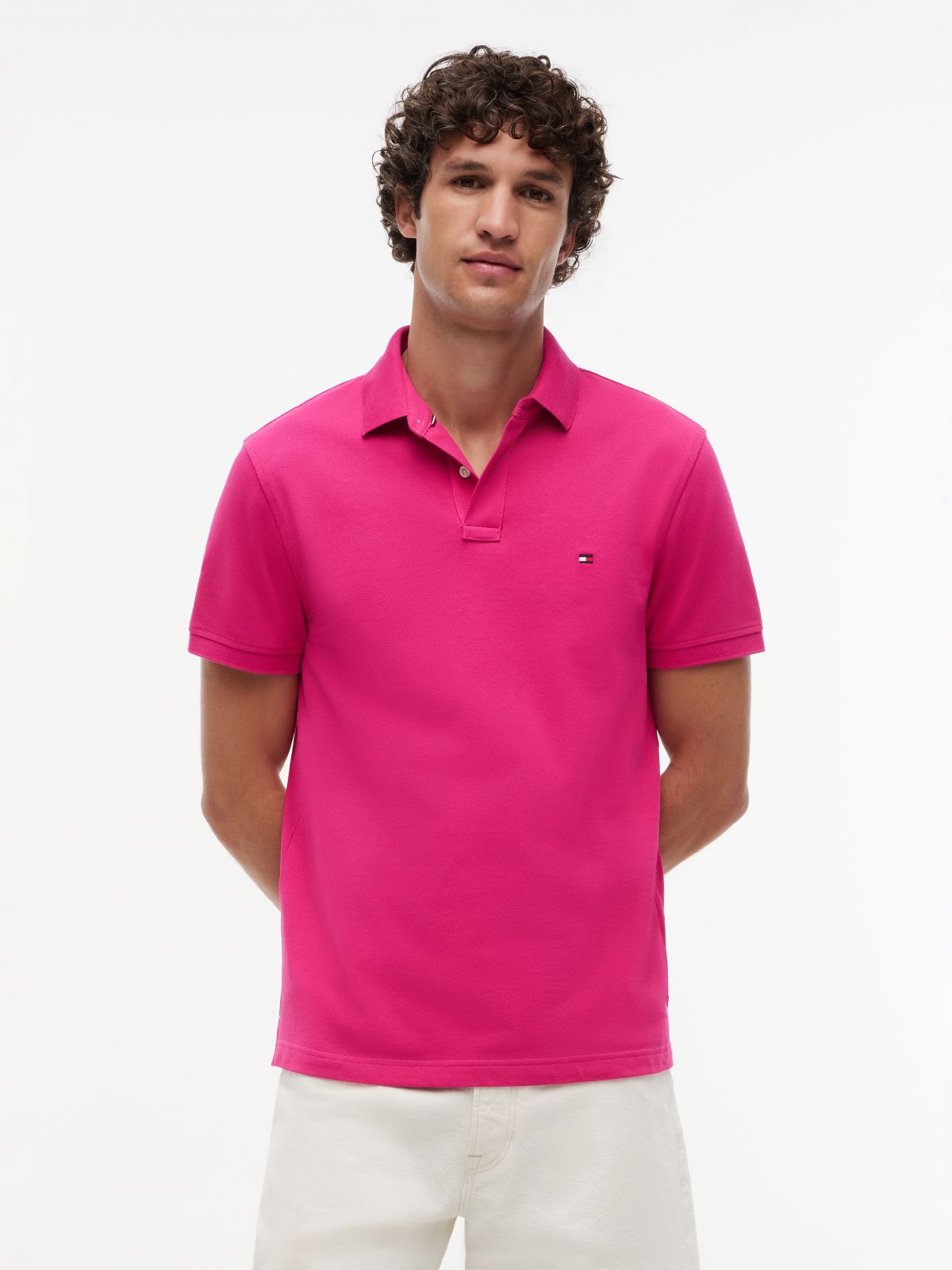 1985 Regular Fit Pique Polo Shirt — Pink