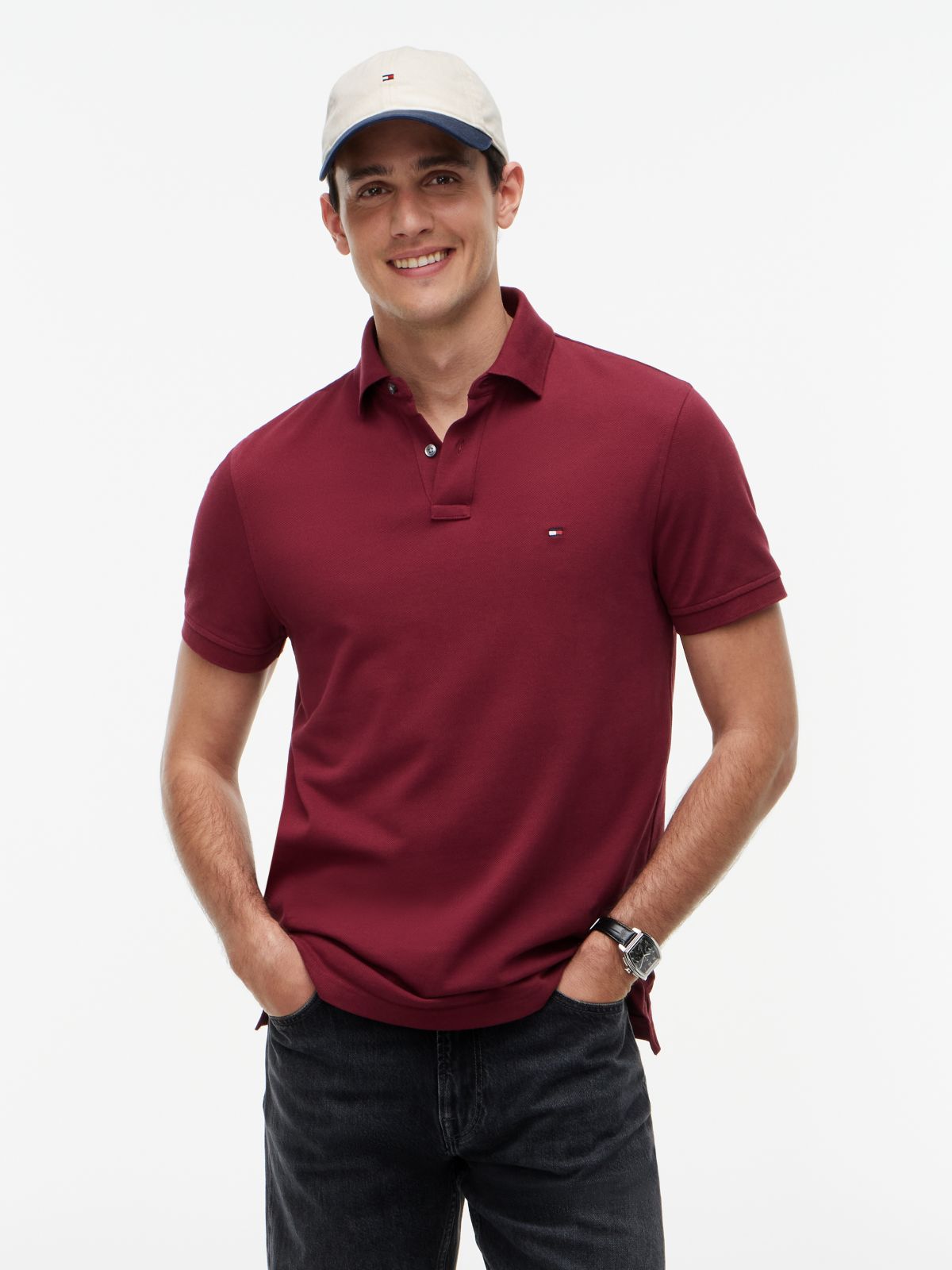 1985 Regular Fit Pique Polo Shirt — Purple