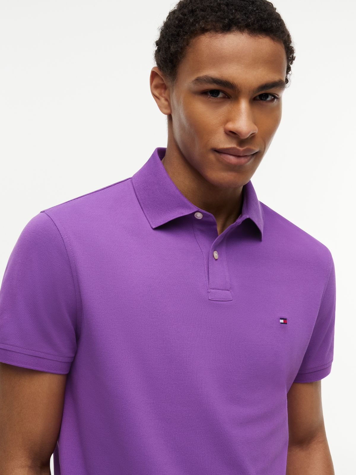 1985 Regular Fit Pique Polo Shirt — Purple