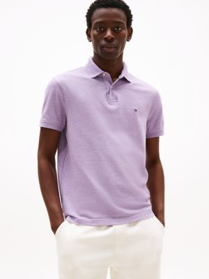 Flag Embroidery Regular Polo Shirt | Purple | Tommy Hilfiger