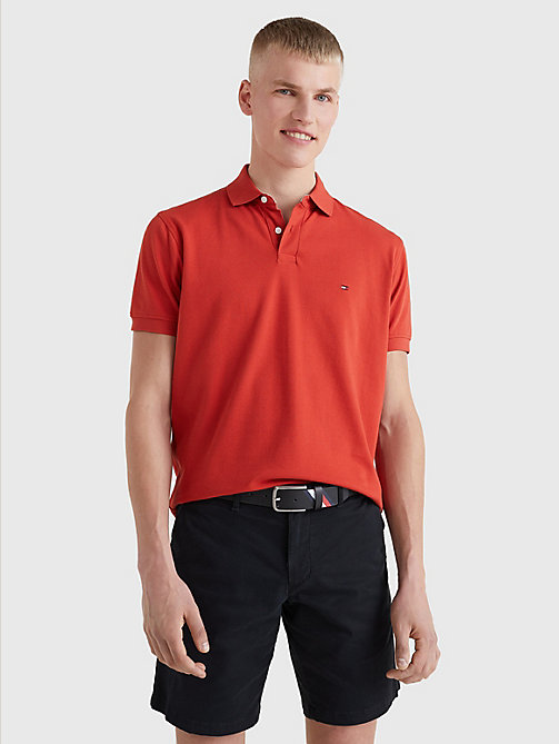 polo coupe standard 1985 collection rouge pour hommes tommy hilfiger