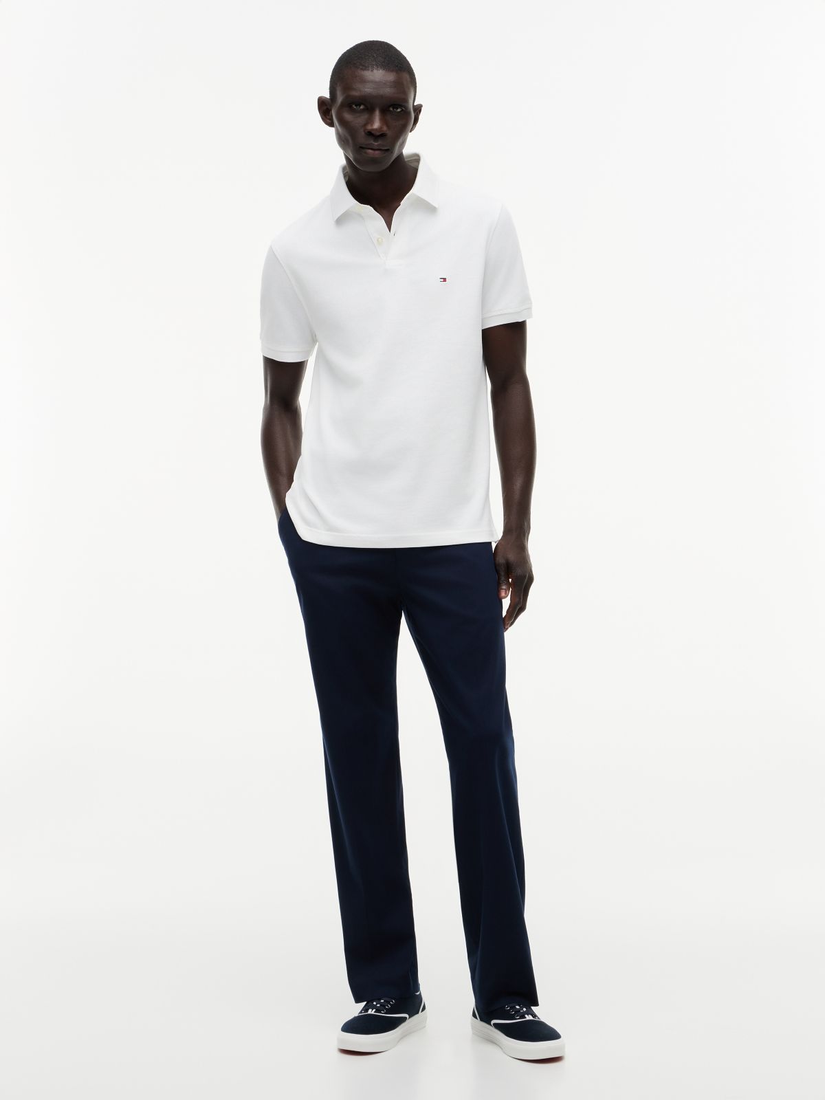 1985 Regular Fit Pique Polo Shirt — White