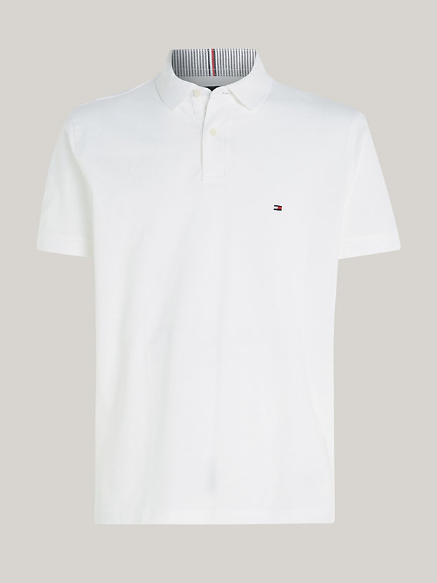 white 1985 collection regular fit polo for men tommy hilfiger