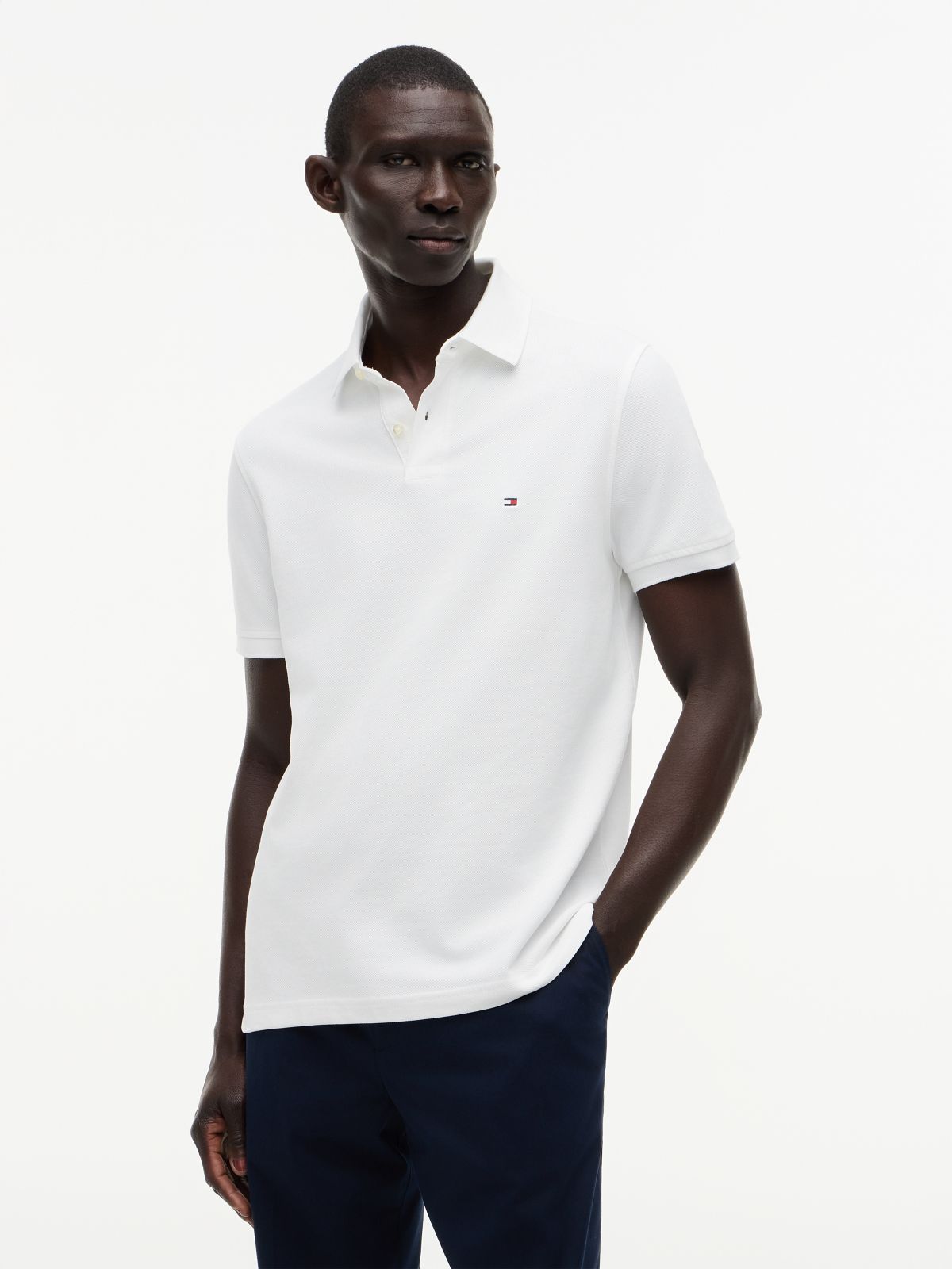 1985 Regular Fit Pique Polo Shirt — White
