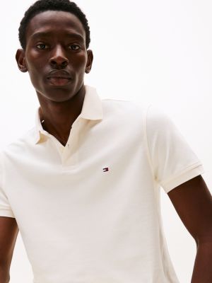 white 1985 collection regular fit polo shirt for men tommy hilfiger