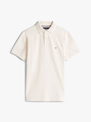 white 1985 collection regular fit polo shirt for men tommy hilfiger